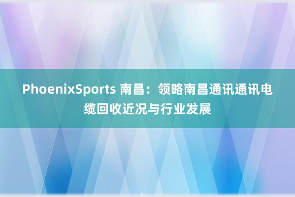 PhoenixSports 南昌：领略南昌通讯通讯电缆回收近况与行业发展