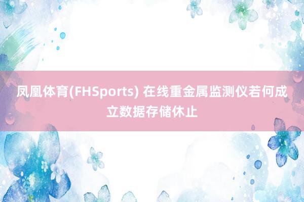 凤凰体育(FHSports) 在线重金属监测仪若何成立数据存储休止