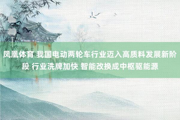 凤凰体育 我国电动两轮车行业迈入高质料发展新阶段 行业洗牌加快 智能改换成中枢驱能源