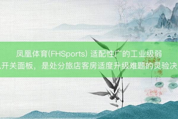 凤凰体育(FHSports) 适配性广的工业级弱电开关面板，是处分旅店客房适度升级难题的灵验决策